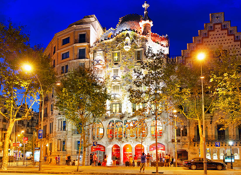 Gaudi'nin eserleri, Barselona'nın dört bir yanında bulunuyor.