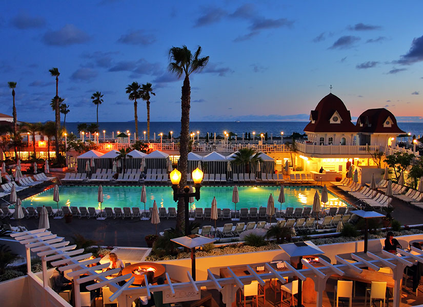 Tony Curtis, Marilyn Monroe ve Jack Lemmon gibi dünyaca ünlü oyuncuları ağırlayan Hotel Del Coronado.
