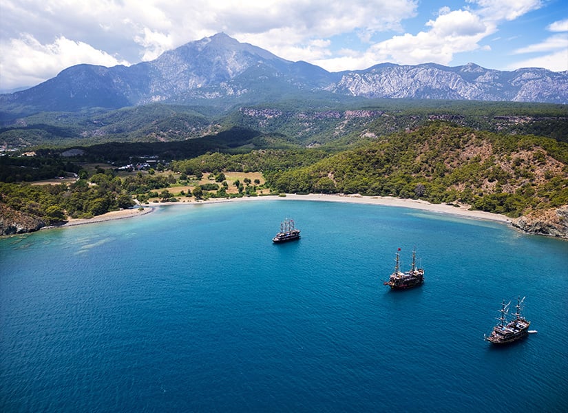 phaselis plajları antalyanın popüler plajları