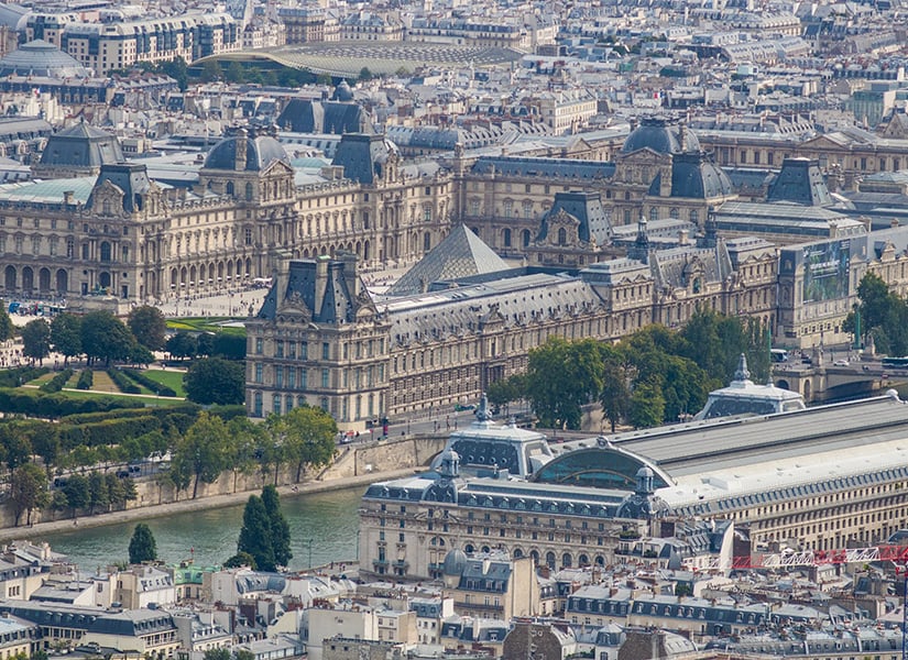 louvre müzesinin bölümleri